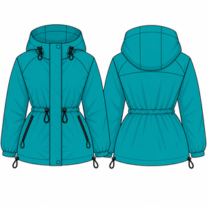 Women Waterproof Jacket Lightweight Windproof <b>Raincoat</b> <b>with</b> <b>Hood</b> Outdoor Hiking Travel Coat Breathable Rainwear for All Seasons - Product Image 2