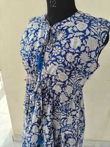 Vestido Maxi Bohemio de Algodón para Mujer, con Estampado Floral, Estilo Casual, Cómodo y Sin Arrugas - Product Image 3