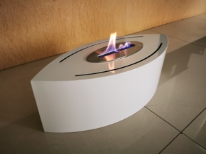 <span class=keywords><strong>Cheminée</strong></span> bioéthanolique manuelle autoportante moderne en forme <span class=keywords><strong>de</strong></span> bateau, brûleur en acier inoxydable argenté, foyer décoratif intérieur à l'éthanol - Product Image 3