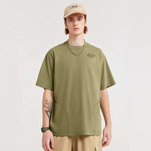 เสื้อยืดโอเวอร์ไซส์ผ้าคอตตอนหนานุ่ม 100% สไตล์สตรีทแวร์ คอกลม แต่งลายกราฟิกโลโก้ OEM ตามสั่ง - Product Image 2