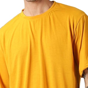 Camisetas de hombre de algodón 290 Gsm 100% personalizadas del fabricante, jersey en blanco informal de longitud corta de gran tamaño con hombros caídos, sólido - Product Image 4
