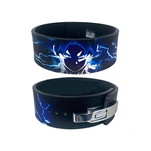 Ceinture de musculation à levier en cuir véritable robuste avec levier en acier pour un soutien lombaire sécurisé - Product Image 1