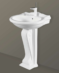 อ่างล้างหน้า PAJERO SET พร้อมขาตั้ง ทำความสะอาดง่าย ก๊อกน้ำแบบรูเดียว สำหรับห้องน้ำ โรงแรม โรงเรียน ห้องสุขา โรงพยาบาล วิลล่า อพาร์ทเมนท์ - Product Image 1