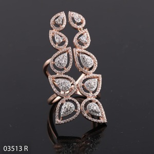 Anillo de Diamantes de Lujo D VINS Chapado en Oro Rosa Sólido de 18K con Diamantes Cultivados en Laboratorio, Certificado IGI, Corte Excelente, Joyería Unisex para Compromiso y Boda - Product Image 2