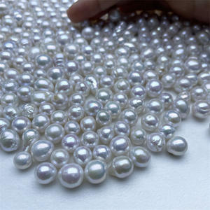 Perlas Sueltas Naturales de Agua Dulce, Tipo Edison, Blancas, de 9-11 mm, con Luz Intensa, Forma Barroca Irregular, Redondas, Tipo Espejo - Product Image 1