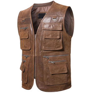 Ropa de Moda para Hombre, Chaleco de Cuero de Diseño Personalizado, Chaleco de Cuero Transpirable Hecho en Pakistán, Precio Económico al por Mayor - Product Image 6
