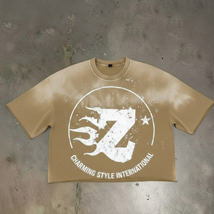 Camisetas de Algodón 100% de Alta Calidad al por Mayor para Hombre, Camisetas Lisas con Impresión DTG Personalizada, Camiseta Blanca Extra Grande - Product Image 1