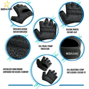 Guantes Cortos para Entrenamiento con Almohadillas de Agarre y Protección Completa de la Palma, Agarre Extra para Hombres y Mujeres, Levantamiento de Pesas, Gimnasio, Entrenamiento - Product Image 3