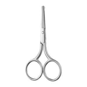 1 <b>Pc</b> Stainless Steel Nose Hair <b>Mini</b> Small Scissors Eyelash Facial Hair Straight Round Tip For Safe Grooming Hair Scissors - Product Image 1