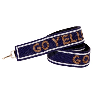 High-contrast Design Red and Blue White Beaded Fashion Game Day <b>Straps</b> Gold-tone Swivel Hooks Custom Go Stangs Style <b>Straps</b> - Product Image 3