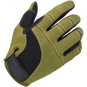 Gants de moto en tissu extensible double sens avec paume en cuir, antidérapants, protecteurs, durables, respirants et confortables - Product Image 1