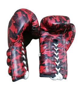 <b>Red</b> Camouflage Leather Boxing Gloves Laced-up for Adults Battle Gloves Custom <b>Lace</b> Up Boxing Gloves Designed For Boxing Gloves - Product Image 1