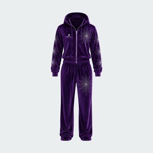 Ensemble de survêtement en coton épais personnalisé, style streetwear graphique oversize, vente en gros OEM ODM - Product Image 3