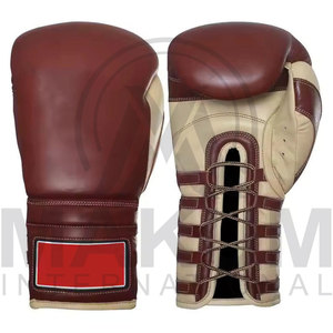 Guantes de boxeo de cuero con logotipo y diseño personalizados para hombres - Product Image 4