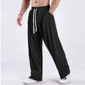 Custom Men's <b>Slim</b> Fit Sweatpants Stretch Knit Athletic <b>Joggers</b> with Drawstring Waist for Gym Training - Product Image 1