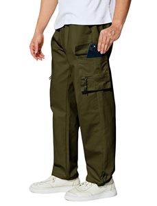 Pantalones Cargo Formales Transpirables Personalizados para Hombre, Cintura Media, Multibolsillos, Estilo Urbano, Joggers, para Exteriores - Product Image 5