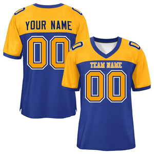 Custom American Football Jersey Red White V-Neck Short Sleeve Sublimated Print Moisture Wicking Unisex Adult Mesh Polyester - Product Image 5