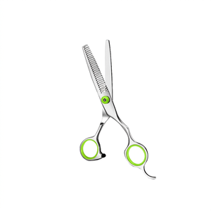 Tijeras de Entresacar TEEJAY Azules de Acero Inoxidable para Cortar Cabello, para Diestros, Mango Mediano, Punta Redonda, Herramientas de Salón, 28 Dientes - Product Image 2