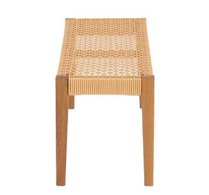 Solid Acacia Wood Plastic Rope <b>Bench</b> Set Natural Color Modern Design Outdoor Dining Furniture for Hotels & Villas From Vietnam - Product Image 2