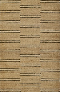 Tapis en jute naturel |   Tapis d'appoint à rayures en tissage plat |   Tapis de sol rustique style farmhouse bohème, anti-rides et anti-bactérien, pour salon - Product Image 6