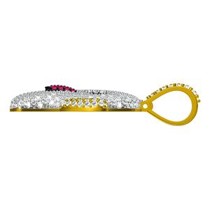 Pendentif Charme en Or Jaune 10 carats avec Diamant de Laboratoire Certifié IGI, Personnalisable, pour Cadeau de Fiançailles, Face Partielle Brillante - Product Image 2