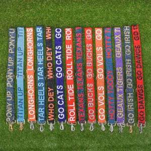 Go Cats Ceinture à bretelles perlée faite à la main Sac à bandoulière Blanc Bleu Couleur Réglable Broderie à la main pour le Nouvel An - Product Image 1