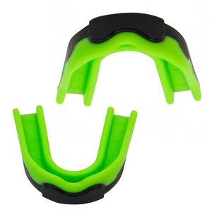 Protège-dents en silicone moulable personnalisé, double couche, vert et noir, équipement de protection pour la boxe, léger, lavable, unisexe, pour adultes - Product Image 1