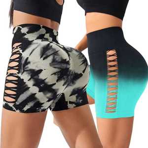 Shorts Deportivos para Mujer, Cintura Alta, Efecto Push-Up, para Crossfit, Gimnasio, Yoga, Fitness, Running, Transpirables, Secado Rápido, Logotipo Personalizado, Venta al Por Mayor, OEM - Product Image 3