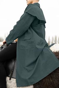 Manteaux d'équitation longs en toile cirée australienne imperméables avec logo personnalisé pour hommes – Vente en gros - Product Image 5