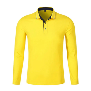 Polo à manches longues décontracté pour homme, taille XL, nouveau modèle d'été, en tissu tricoté uni avec motif léopard et boutons, idéal pour le tennis - Product Image 5