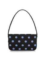 Sac bandoulière perlé avec broderie florale, style bohème estival, fermeture à rabat, mini sac pour femme