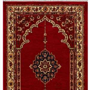 Hand Knotted 100% NZ <b>Wool</b> Persian <b>Red</b> Medallion Area Rug - Product Image 3