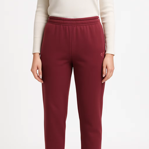 Pantalones Deportivos Elásticos para Mujer, Tela de Felpa de Algodón Suave al Tacto, Cintura Elástica, Silueta Ajustada, Casuales para Uso Diario - Product Image 1