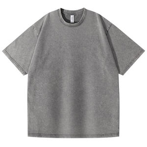 <b>Tshirt</b> Cotton Stone Washed T-shirt Printing Men Acid Washed T Shirt - Product Image 4