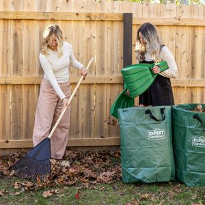 Rastrello da Giardino Leggero in Legno e Polietilene da 24 Pollici, Confezione da 2 - Attrezzo per Raccolta Foglie - Product Image 3