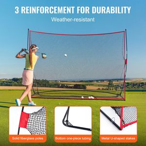 Rete da Golf Portatile per Allenamento Domestico 10.8x7ft, Rete Gigante per Pratica di Colpi con Supporto Portatile per Uso Interno/Esterno - Product Image 5