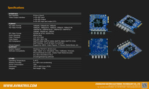 Tarjeta de Captura y Reproducción PCIE AVMATRIX VP51 de 5 <span class=keywords><strong>Canales</strong></span> 3G-SDI, 1080p60, Baja Latencia, para Transmisión en Vivo, VMix, OBS, Estudio de Radiodifusión - Product Image 3
