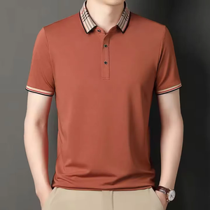 เสื้อโปโลผู้ชายผ้าฝ้ายคุณภาพสูง แขนสั้น กันยับ ระบายอากาศได้ดี - Product Image 5