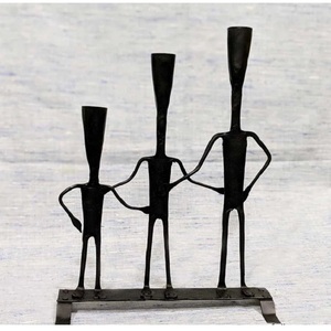 Gold <b>Brass</b> <b>Candlestick</b> Holder Set Cylinder Shape Heat Resistant Home Decoration Wedding Use - Product Image 5