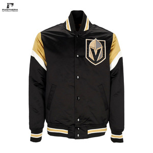 Veste de baseball universitaire moderne en satin avec broderie personnalisée du logo de l'équipe – Service de production de vêtements en gros - Product Image 3