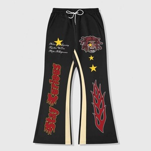 กางเกงวอร์มขาบานเอวกลางสำหรับผู้ชาย คุณภาพระดับโปร สไตล์ลำลอง ดีไซน์ปรับแต่งได้ สวมใส่สบาย ระบายอากาศได้ดี แห้งเร็ว ทรงตรง - Product Image 1