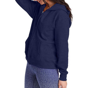 Sweats à capuche zippés pour femmes en matière douce, disponibles dans toutes les couleurs, personnalisez votre propre design, prix de gros, sweats à capuche haute visibilité pour femmes - Product Image 5