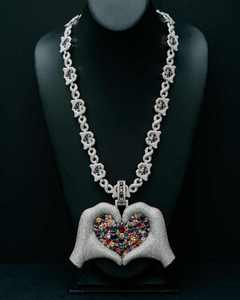 Colgante de Plata de Ley 925 Estilo Hiphop con Diamante Moissanita VVS Certificado GIA, Nombre Personalizado con Engaste Pavé y Cadena - Product Image 4