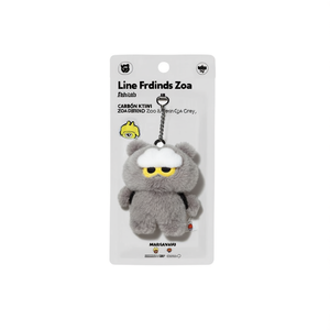 Line Friends Zoa Mini Flush Key <b>Ring</b> G-Dragon Zoa Keychain K-<b>POP</b> Zo&Friends Zoa Plush Toy Grey - Product Image 3