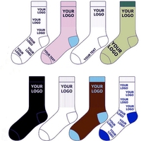 Chaussettes en coton à motifs de haute qualité personnalisées pour femmes, chaussettes de sport pour hommes, chaussettes de course à pied