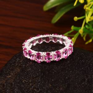 Anillo de Plata de Ley con Zafiro Rosa, Gema de Ceilán, Chapado en Oro de 14K, Joyería Hecha a Mano para Compromiso, Regalo - Product Image 2