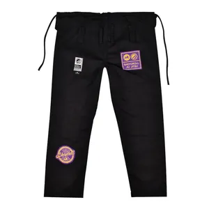 Kimono de BJJ, Uniforme de Artes Marciales, 100% Algodón, Negro, Brasileño, Transpirable, Corte Holgado, Logotipo Personalizado, Shoyorol Lote 60, 440 g/m², Unisex - Product Image 6