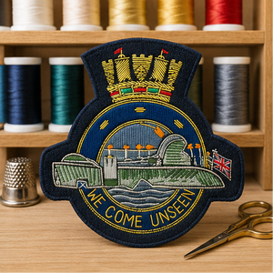 WE COME UNSEEN – Écusson en tissu à coudre, brodé de dentelle de haute qualité, design circulaire de luxe pour vêtements - Product Image 4