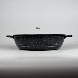 Multipurpose Non Stick Casserole Featuring Granite Stone Coating Heavy Duty Aluminum Core Tempered Glass - Product Image 6