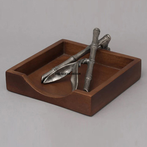 Servilletero de Diseño Nuevo para Hotel y Restaurante, Decoración de Mesa de Lujo, Servilletero Cuadrado con Peso de Aluminio - Product Image 1